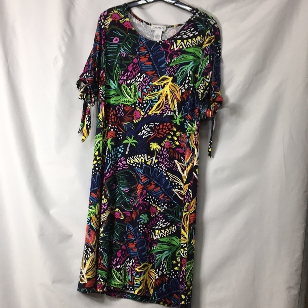 Carmen Women’s Tropical Short-Sleeve Dress Size M Like-NEW Condition